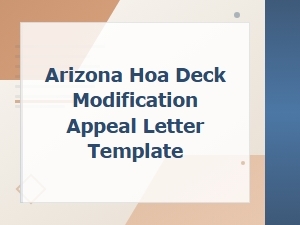 How to Appeal an Hoa Deck Modification in Arizona